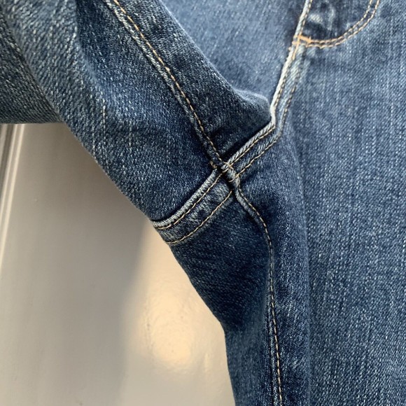 AG Adriano Goldschmied The Jodi High Rise Crop Flare Blue Denim Jean Size 32R - Picture 6 of 11